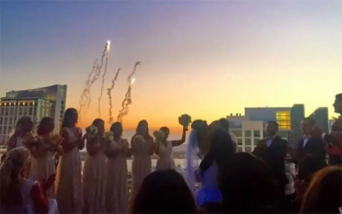 Friends Of Mine Got Married Overlooking The San Diego Padres Stadium. At The Exact Moment The Minister Said "You May Now Kiss The Bride" Matt Kemp Hit His 200th Career Home Run, Leading The Stadium To Shoot Fireworks Off