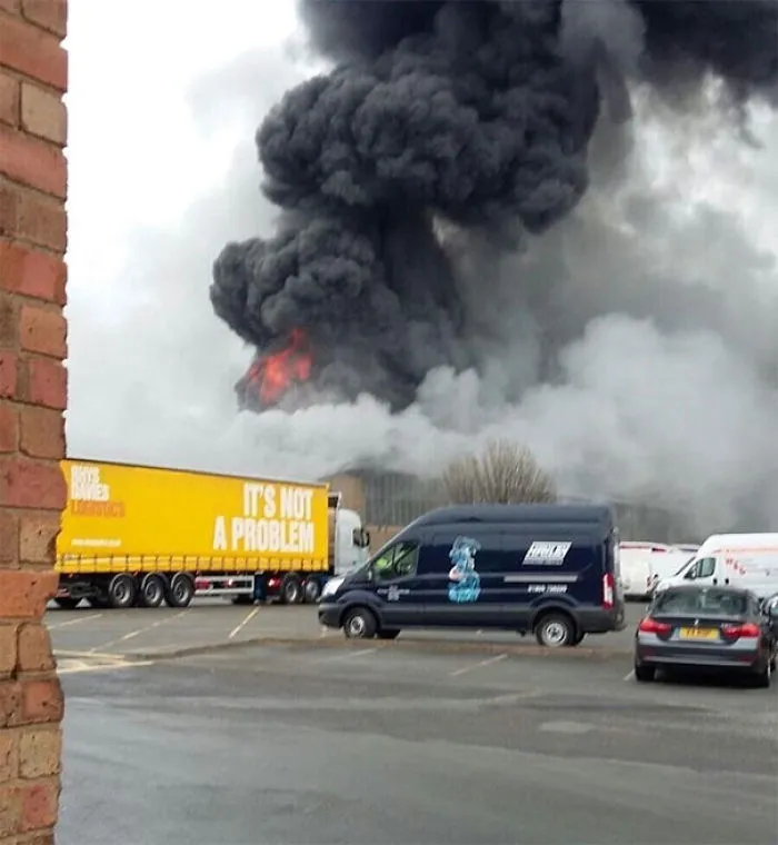 My Mum Sent Me This Unintentionally Ironic Photo Of An Accident At Her Work The Other Day