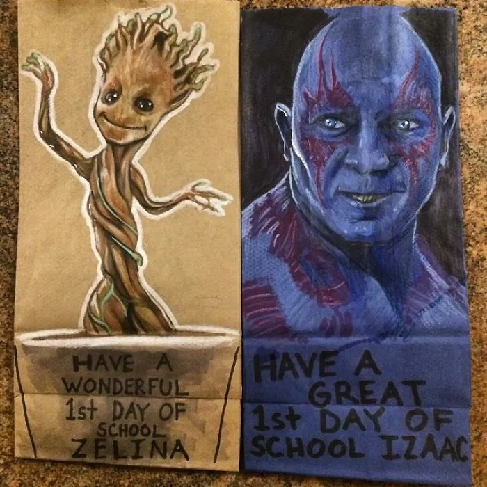 This Dad Started Drawing On His Kids' Lunch Bags 5 Years Ago And Even Obama Loved Them