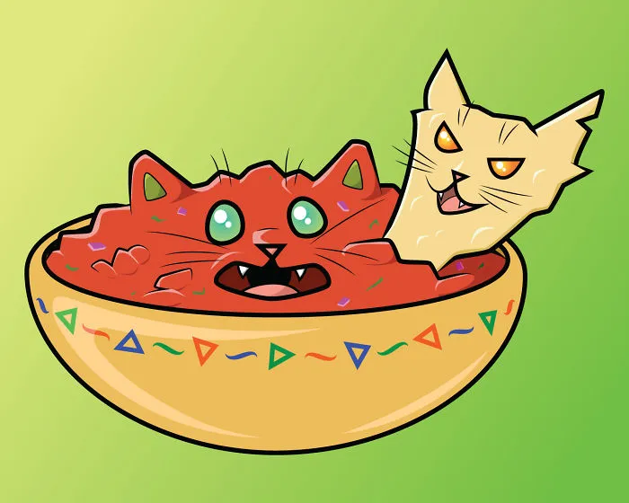Salsa And Chip Cats