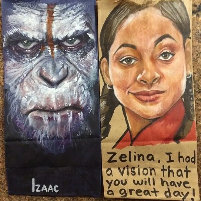This Dad Started Drawing On His Kids' Lunch Bags 5 Years Ago And Even Obama Loved Them