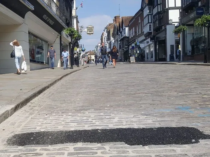 When The Water Company Dig Up 150+ Year Old Granite Setts And Patch It Up With Tarmac