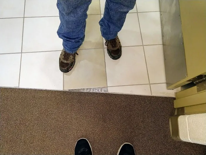Where The Tile Meets The Carpet At My School