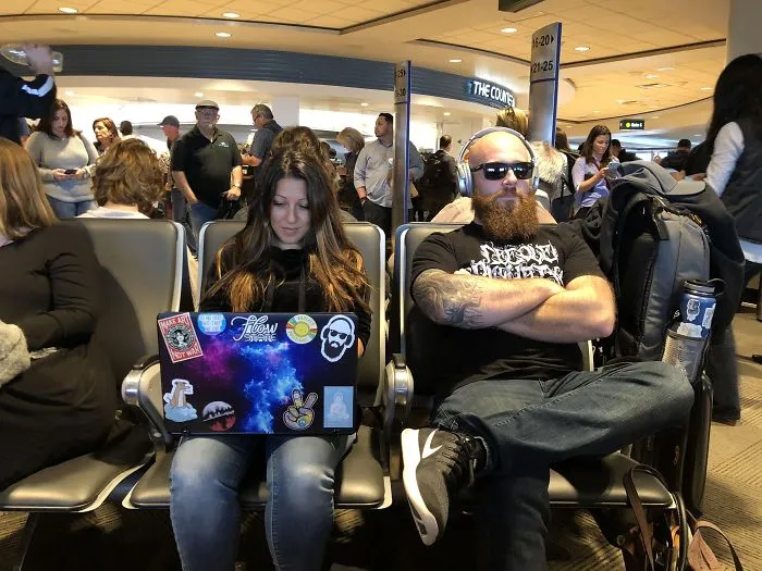 Guy Looks Exactly Like The Woman's Laptop Sticker