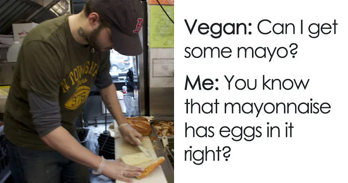 The Way This Vegan Reacted To A Subway Worker Telling Her That Mayonnaise Is Not Vegan Is Going Viral