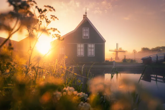 This Is The House Connecting To The Famous Cheese Farm At The Zaanse Schans. People Live Here. Imagine Living In A House That Thousands Of People Photograph Every Day