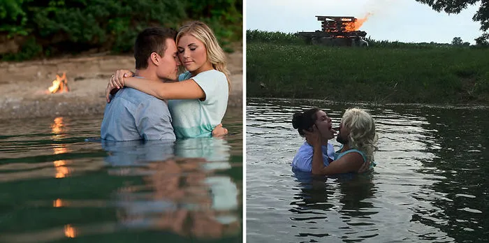 Friends Recreate Couple’s Engagement Photos And The Result Is Better Than Original