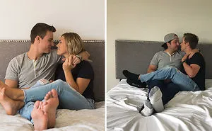 Friends Recreate Couple’s Engagement Photos And The Result Is Better Than Original
