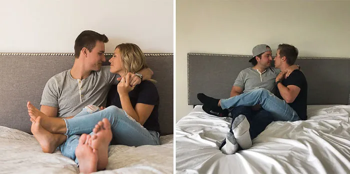 Friends Recreate Couple’s Engagement Photos And The Result Is Better Than Original