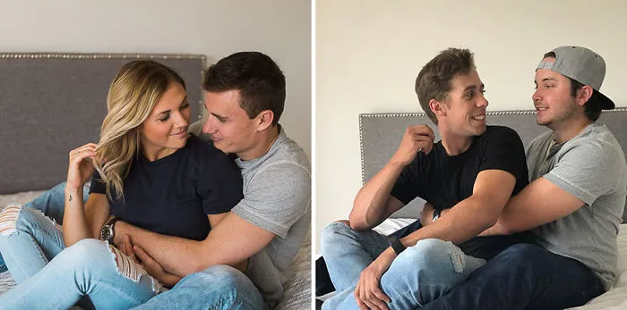 Friends Recreate Couple’s Engagement Photos And The Result Is Better Than Original