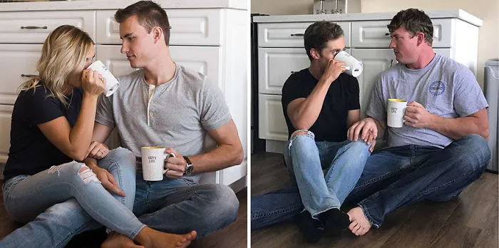 Friends Recreate Couple’s Engagement Photos And The Result Is Better Than Original
