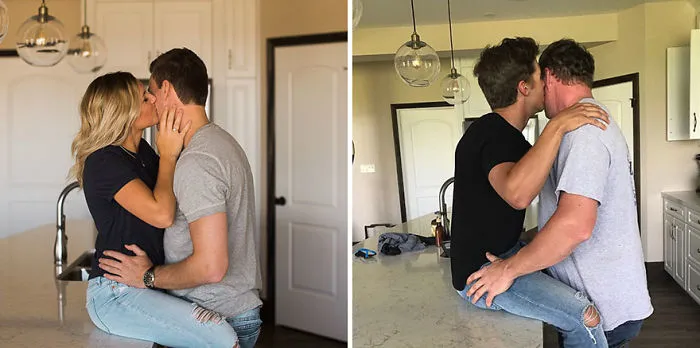 Friends Recreate Couple’s Engagement Photos And The Result Is Better Than Original