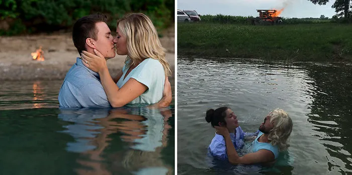 Friends Recreate Couple’s Engagement Photos And The Result Is Better Than Original