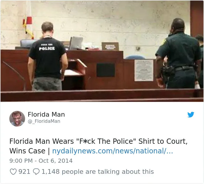 Florida Man With A Lucky Shirt
