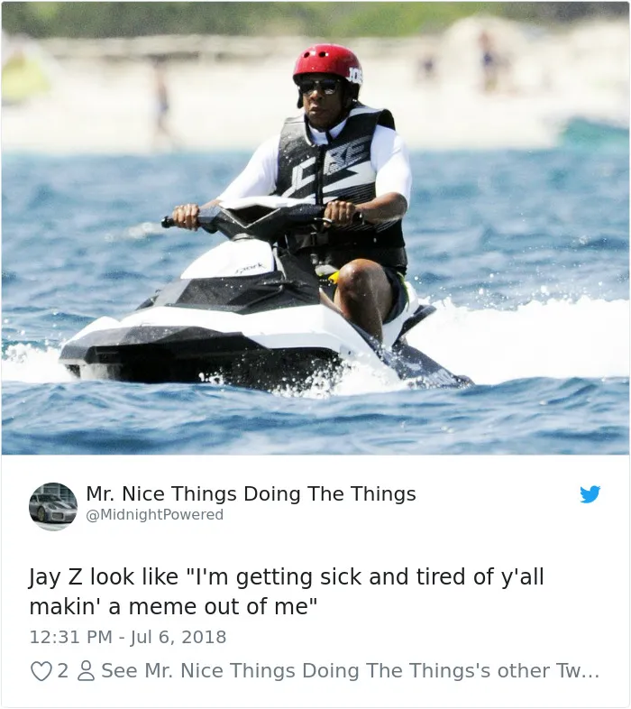 Jay-Z's Vacation Photo Turns Into The Best Meme Of This Summer And It Will Make You Laugh