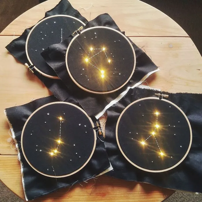 I Weave Lights Into My Embroidery Works Inspired By Stars And Night (23 Pics)