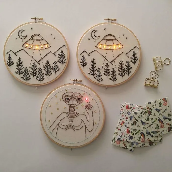 I Weave Lights Into My Embroidery Works Inspired By Stars And Night (23 Pics)