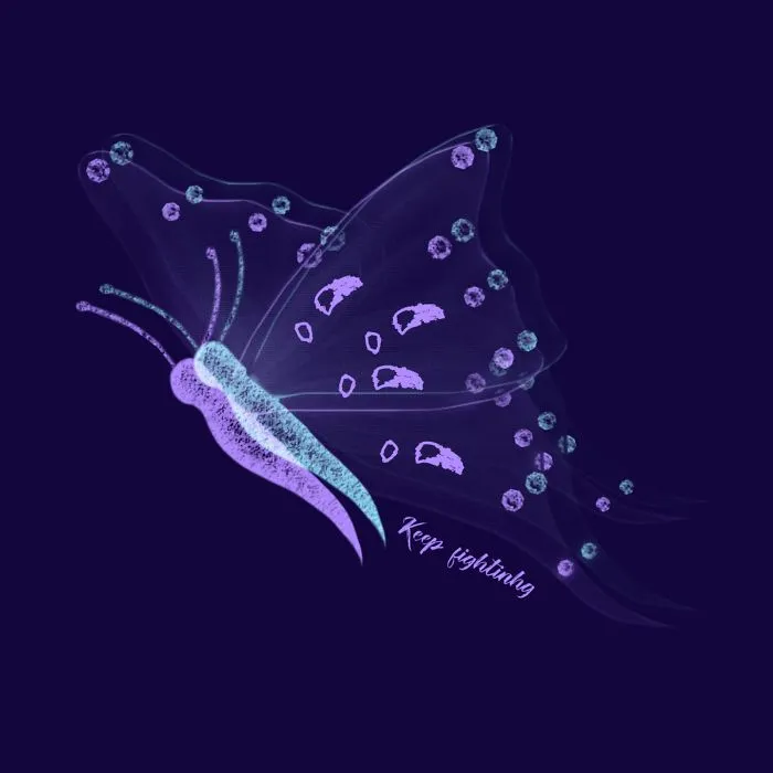 Keep Fighting Little Butterfly Artwork