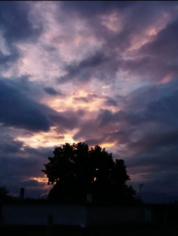 Sunset Over The Village