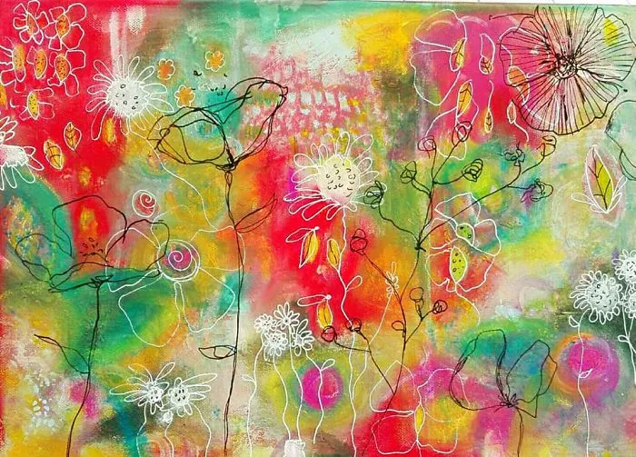 I Create Paintings With Color Bursting Flowers