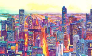 Watercolors Of Modern Cities Painted By Me
