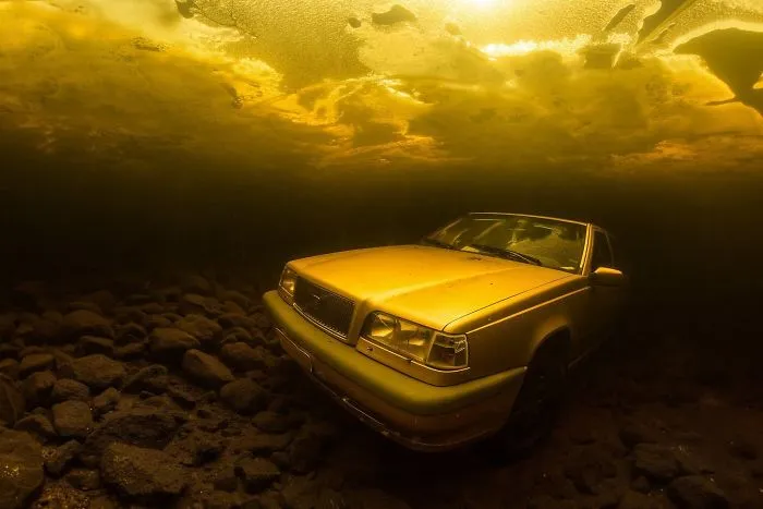 Wrecks Category: "Unusually Parked Car" By Pekka Tuuri, Finland