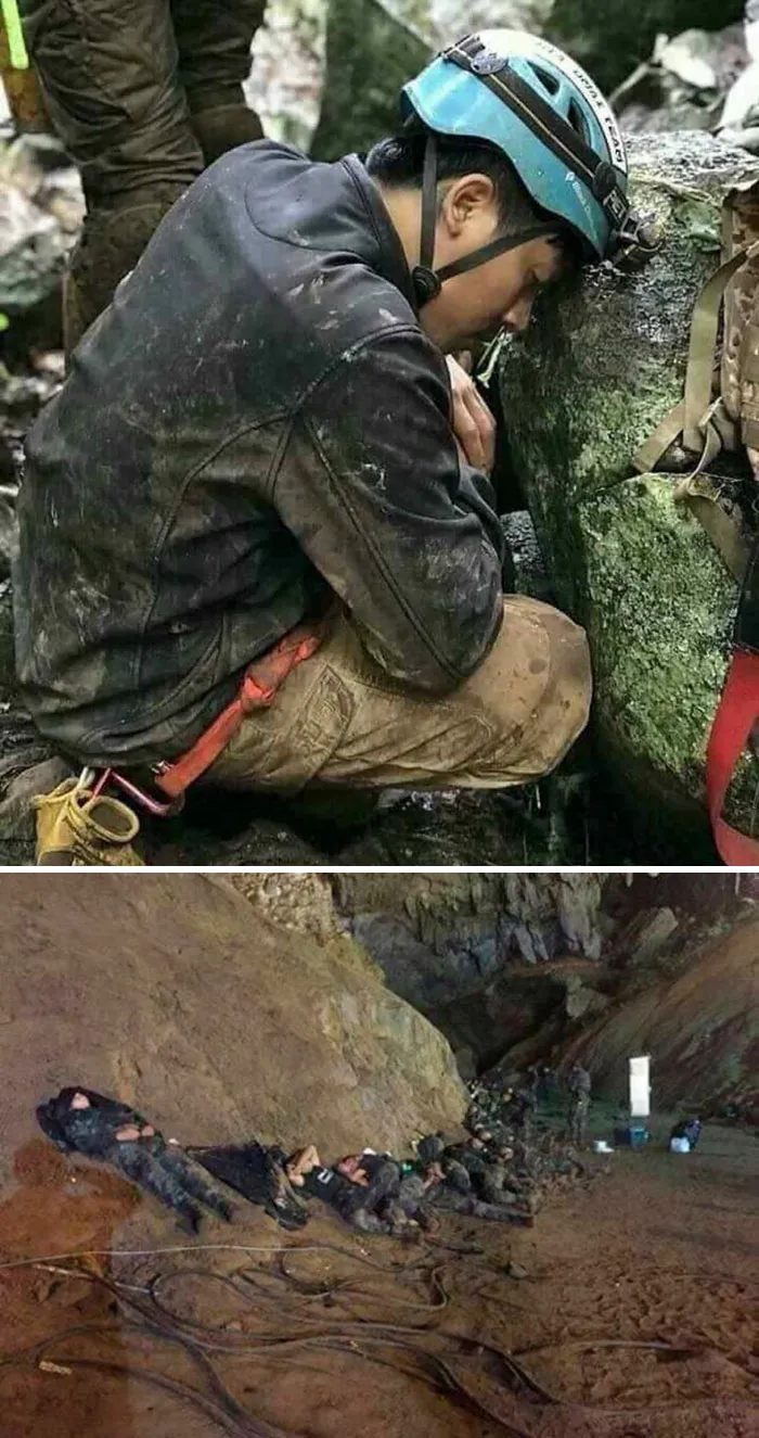 El descanso de los héroes tras rescatar a los niños atrapados en la cueva tailandesa