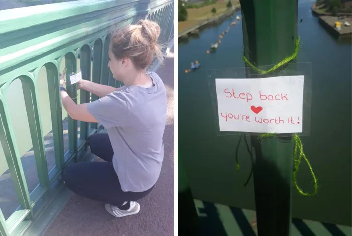 A Teenager Wrote Over 40 Heartfelt Notes And Attached Them To The Railings Of England’s Wearmouth Bridge To Offer Solace To People Facing A Mental Health Crisis. Police Have Credited Her With Saving 6 Lives So Far