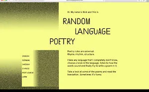 Random Language Poetry Project By Nick Arzhantsev
