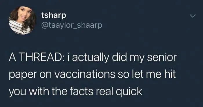 Girl Goes Viral On Twitter For Delivering All The Real Facts About Vaccines And People Can't Thank Her Enough