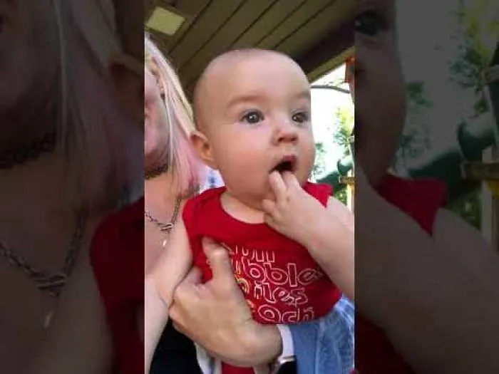 4 Month Old Screaming At Siblings Splashing In Pool