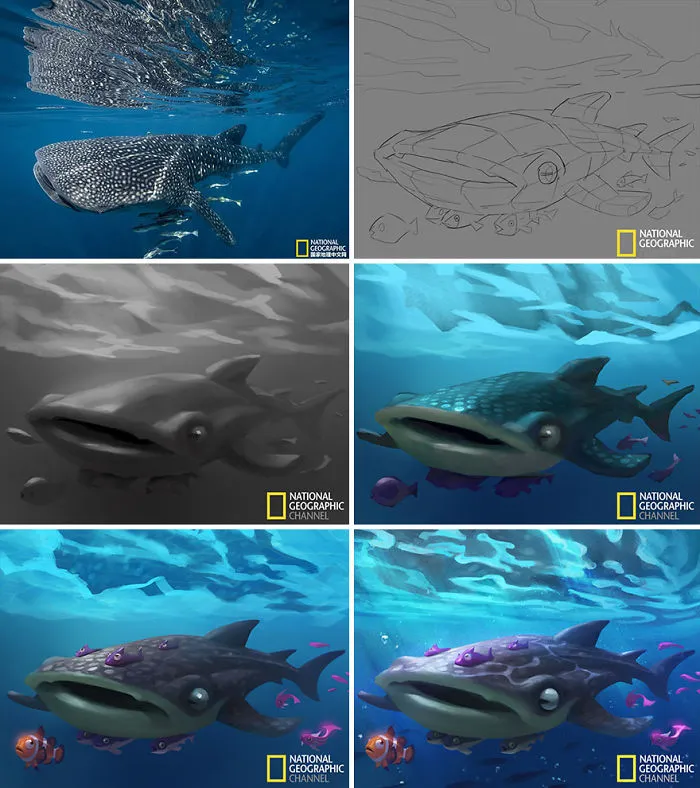 Este artista convierte en ilustraciones las fotos de National Geographic con adorables resultados