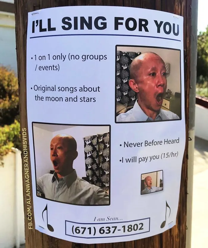 This Guy Won't Stop Trolling His Neighborhood With Fake Posters, And People Can't Stop Laughing