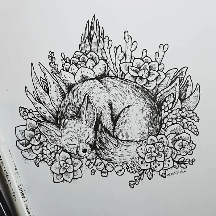 30 Intricate Drawings Of Animals Created By Me