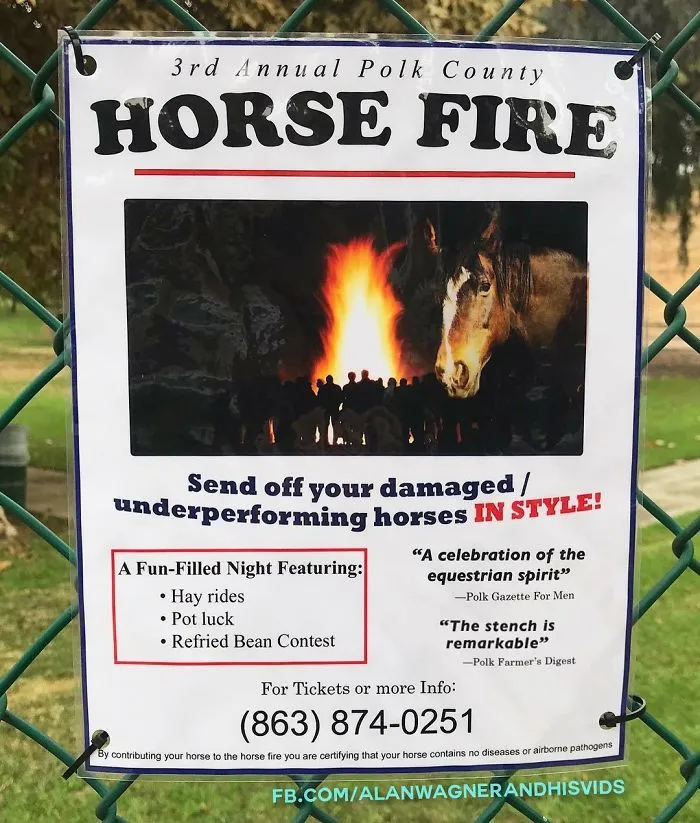 This Guy Won't Stop Trolling His Neighborhood With Fake Posters, And People Can't Stop Laughing