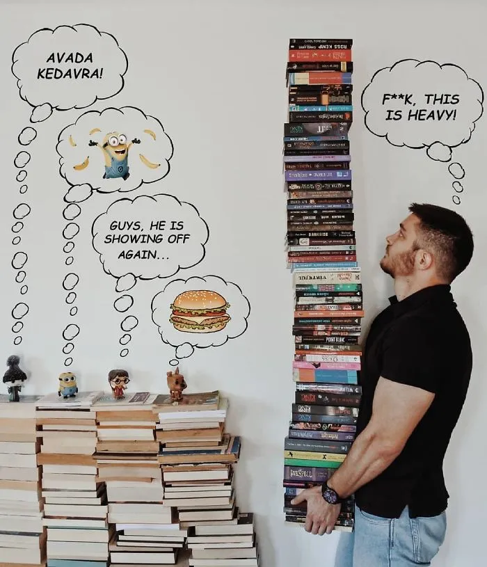 Book-Loving Guy Turns His Massive Library Into Art And His 120k Instagram Followers Approve