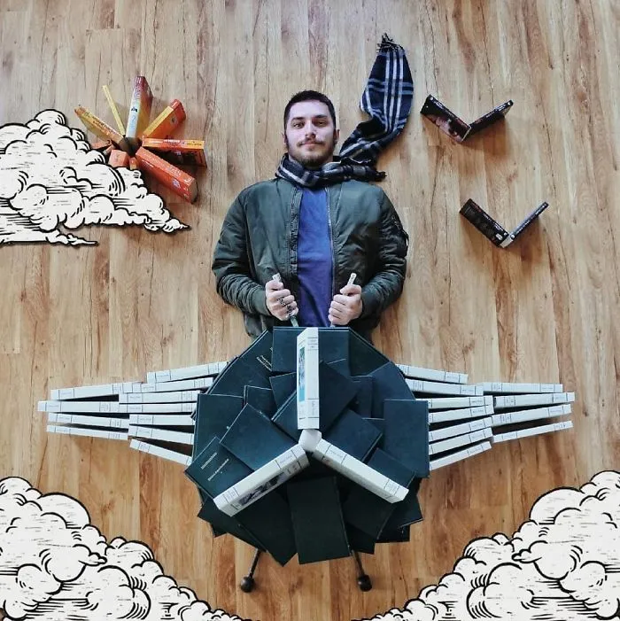 Book-Loving Guy Turns His Massive Library Into Art And His 120k Instagram Followers Approve