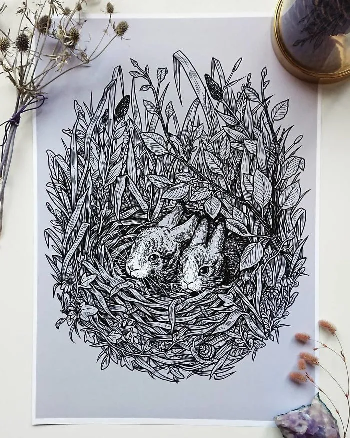 30 Intricate Drawings Of Animals Created By Me