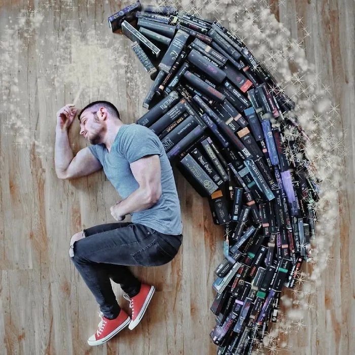 Book-Loving Guy Turns His Massive Library Into Art And His 120k Instagram Followers Approve