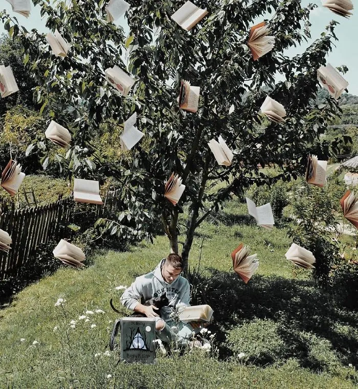 Book-Loving Guy Turns His Massive Library Into Art And His 120k Instagram Followers Approve