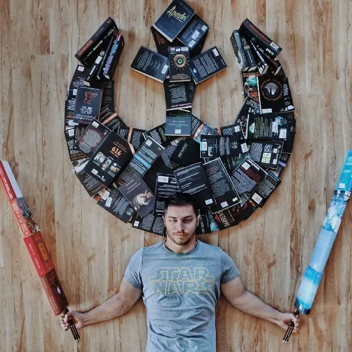 Book-Loving Guy Turns His Massive Library Into Art And His 120k Instagram Followers Approve