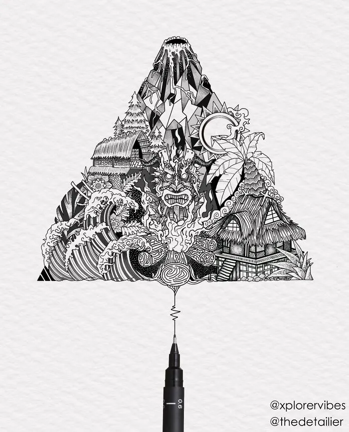 I Use Fineliners And A Sprinkle Of Imagination To Create These Detailed Drawings