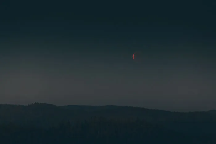 We Took These Photos Of The Blood Moon On The Slopes Of The Mountain, Vassfjellet In Norway