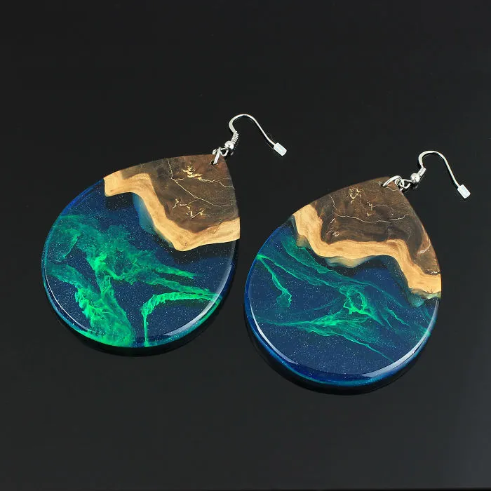 I Combine Wood With Opal And Resin To Create One-Of-A-Kind Handmade Jewelry