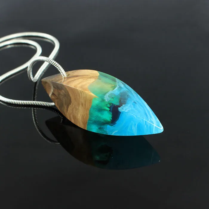 I Combine Wood With Opal And Resin To Create One-Of-A-Kind Handmade Jewelry
