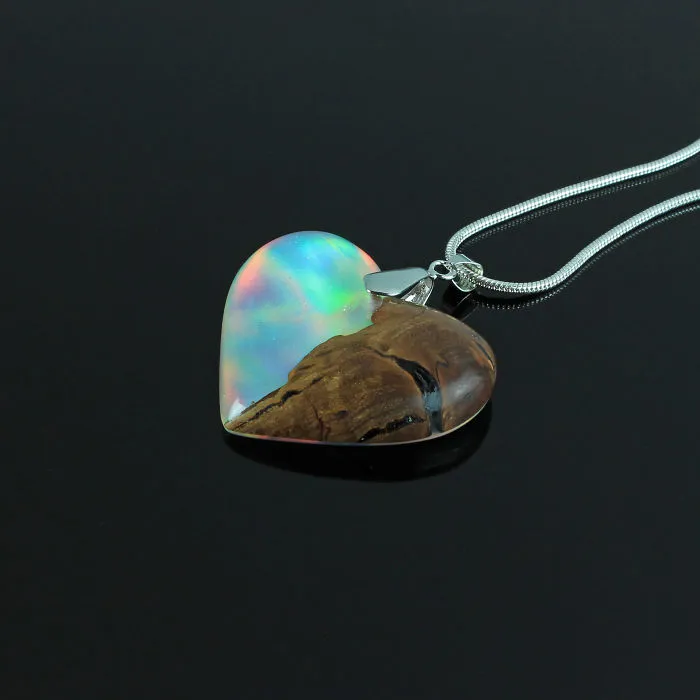 I Combine Wood With Opal And Resin To Create One-Of-A-Kind Handmade Jewelry