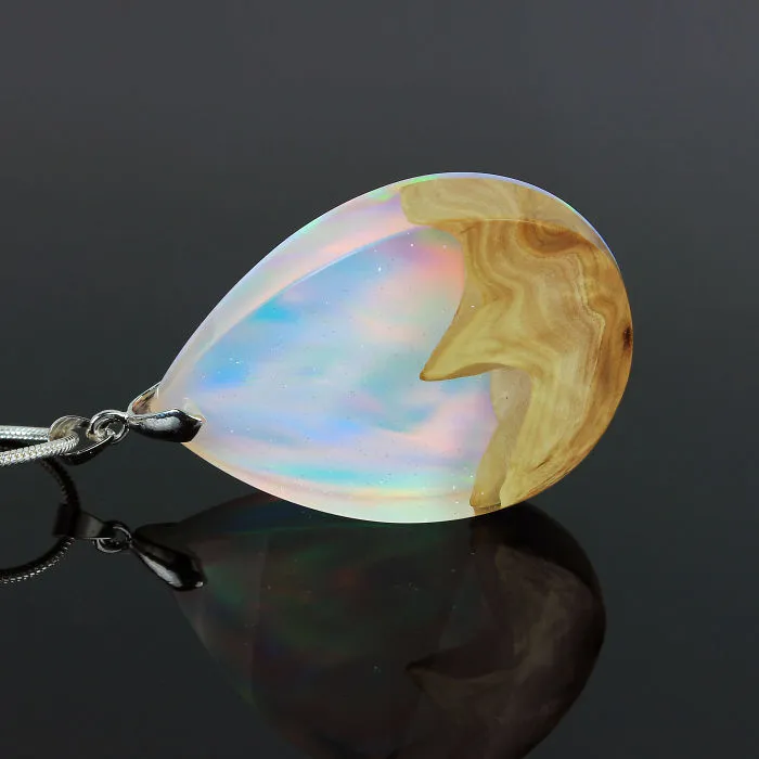 I Combine Wood With Opal And Resin To Create One-Of-A-Kind Handmade Jewelry