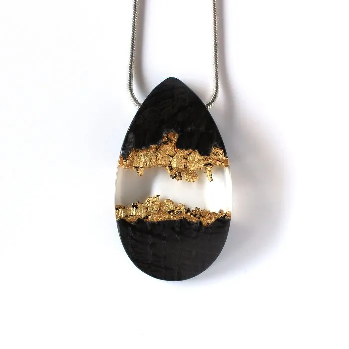 Wood, Resin, Opal Jewelry