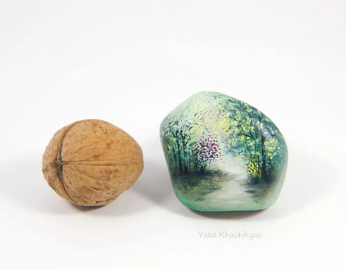 I Create Miniature Paintings Of Tiny Worlds