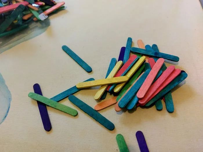A Made A Toothbrush Holder Out Of Popsicle Sticks